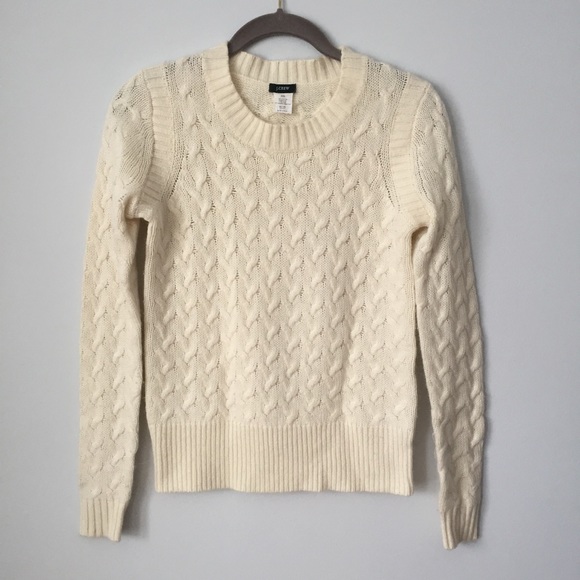 J. Crew Sweaters - J. Crew Ivory Cableknit Sweater